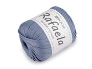 Lýko bavlněné ploché Rafaela k háčkování tašek, šíře 4 mm — 6 (19) modrá jemná
