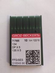 Strojové jehly do průmyslových strojů Groz - Beckert na úplet 70; 80; 90 — 100/16 nikl