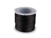 Saténová šňůra Ø2 mm 10 m — 10 černá