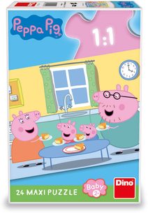 DINO Puzzle baby maxi 24 dílků Peppa Pig Oběd 47x66cm skládačka