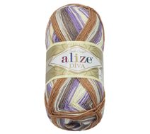 Příze DIVA BATIK - 100g / 350 m bílá