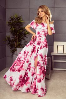 Květinové růžové šaty 194-2