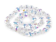 Skleněné korálky broušené mašličky a hladké tyčky na drátku