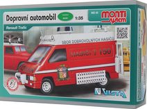 Stavebnice Monti System MS 45 Dopravní automobil Renault Trafic 1:35 v krabici 22x16x5cm
