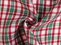 Vánoční dekorační káro s lurexem METRÁŽ