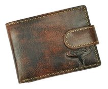 Menší hnědá pánská kožená peněženka RFID v krabičce BUFFALO WILD