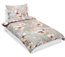 Povlečení flanelové Béžová,Lososová 12/499 140x200, 70x90 cm