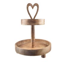 Stojan mango srdce 2 patra O0512 - 30x30x42 cm