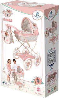 Kočárek golfové hole červené puntíkované pro panenku miminko kov v sáčku