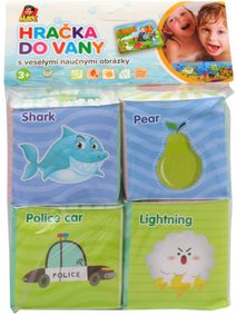 JOUECO Baby knížka zvířátka pískací na koupání do vany pro miminko plast