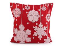 Vánoční povlak na polštář vyšívaný 45x45 cm