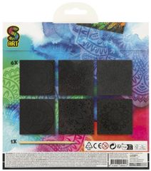 GRAFIX Obrázek škrabací duhový A4 set s nástrojem kočka