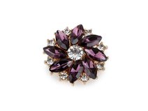 Ozdoba na knoflík s broušenými kamínky