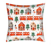 Povláček bavlněný - vánoce Bílá,Červená,Zelená 90/CH05 40x40 cm