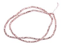 Skleněné korálky broušené ohňovky 2 mm metalické, na drátku