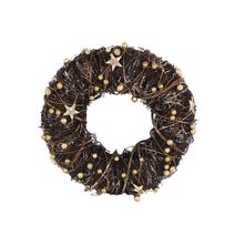 Věnec se zlatými ozdobami průměr 34cm P0497