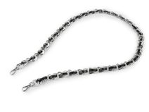 Koženkový popruh / ucho s řetízkem a karabinami délka 120 cm