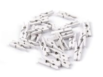 Dřevěný mini kolíček jednobarevný 3x26 mm BALENÍ 24 KUSŮ
