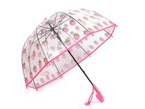 Dětský průhledný vystřelovací deštník jahoda