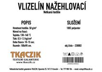 Vlizelín nažehlovací 50 g/m rozměr 100x90 cm