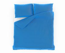 Francouzské jednobarevné bavlněné povlečení 240x200, 70x90cm modré