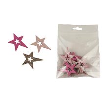 Dekorační hvězdičky, 12 ks D4707 - 3,5 x 0,2 x 4 cm