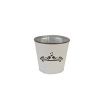 Dekorační Květináč plechový růžový k1863-05