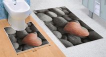 3D tisk sada - sada (60x100, 50x60 cm WC ) tmavé kameny