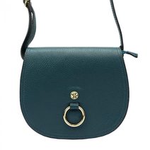 GREGORIO Kožená dámská crossbody kabelka petrolejová modrá