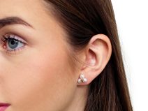 Perlové náušnice z nerezové oceli