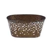 Květináč plechový ovál K4272/1 - 20 x 12 x 10 cm