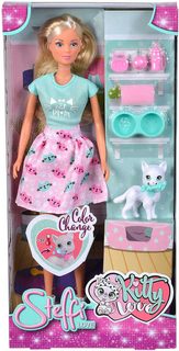 Panenka Steffi Kitty Love 29cm set s koťátkem a doplňky v krabici