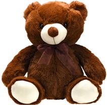 Medvídek/medvěd s mašlí sedící plyš 27cm