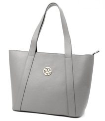 Velká dámská nylonová shopper kabelka přes rameno světlá fialová