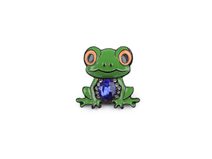 Brož s broušenými kamínky žabka, tučňák