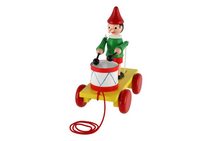 Pinocchio s bubnem tahací dřevo 20cm