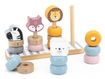 VIGA DŘEVO PolarB Počítání se zvířátky navlékačka