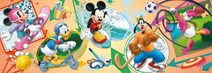 DINO Puzzle panoramatické 150 dílků Mickey s kamarády sportují 66x23cm