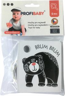 PROFIBABY Kartičky kontrastní černobílé s barevným prvkem 9ks zvířátka pro miminko