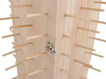 Dřevěný stojan na nitě otočný s úložným prostorem, výška 44 cm