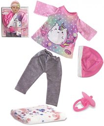 MAC TOYS PLEJO Šaty pro panenku 40-43cm oblečení na vycházku II.