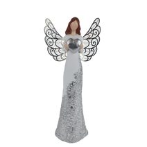 Dekorace anděl se srdcem X8179/4 - 10.5x5.5x24cm