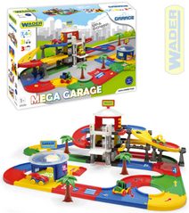 Set Mega garáž 3 patra s dráhou 7,4m + 3 auta v krabici plast