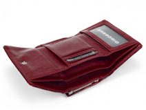 Gregorio červená malá dámská kožená peněženka v dárkové krabičce