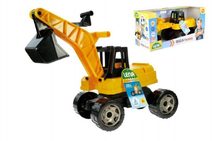 Bagr žlutočerný Giga Trucks plast 70cm v krabici 70x35x29cm