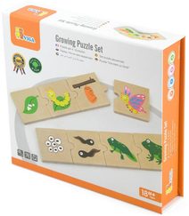 VIGA DŘEVO Puzzle čtyřdílné Evoluce baby skládačka 24 dílků