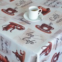 Teflonový ubrus tisk Café 120 x 140 cm