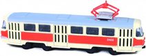 Tramvaj česká 16cm kovový retro model na zpětný nátah v krabici