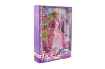 Panenka princezna Anlily s dlouhým copem plast 28cm asst 2 barvy v krabici 23x32x7cm