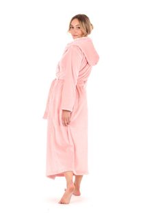 Župan s kapucí Flora růžová perla 39 56 3050